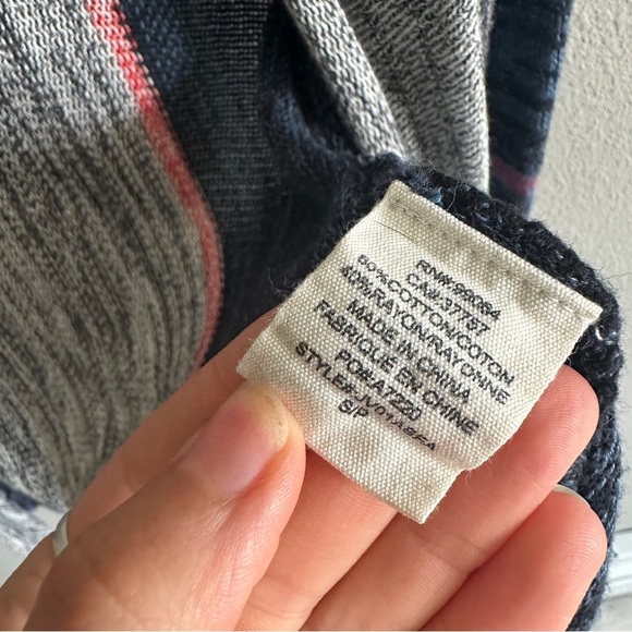 Billa Bong Multicolor Open-Front Cotton Blend Sweater Small - Picture 5 of 11